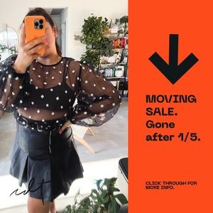 Zara sheer embroidered top